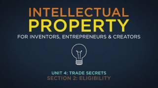 Lecture 35: Criteria for Trade Secrets