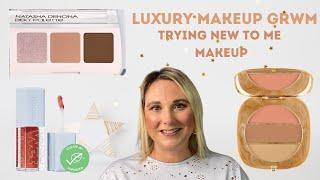 Luxury Makeup GRWM/Trying New to Me Makeup/Marc Jacobs/Natasha Denona/Rare Beauty/Kosas