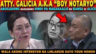  ATTY. GALICIA a.k.a "BOY NOTARYO" GINISA sa SENADO | Jevara PH