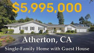 Tour a Atherton Single Family Home with Guest House | $5,995,000