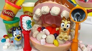 Bluey and Bingo Play Doh Dentists  Doctor Drill 'n Fill Play-Doh Set.
