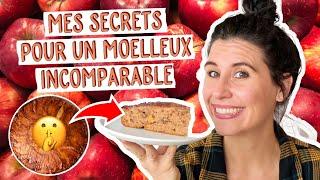 GÂTEAU FACILE AUX POMMES HYPER MOELLEUX  (sans oeufs, sans lait, sans beurre) #vegan