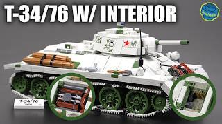 COBI T-34/76 Winter Camouflage w/ Full Interior & Engine (Speed Build Review)