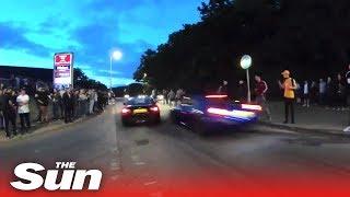 Stevenage car meet crash: moment 'street race' event goes wrong