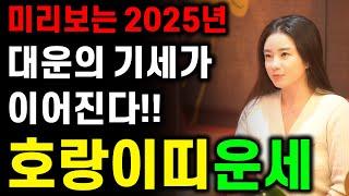 미리보는 2025년 을사년 신년운세 범띠운세2025년 대운이다 금전운 대박나는 범띠에게 생길 큰 변화들 범띠 62년생 74년생 86년생 98년생 범띠운세 재물 금전운 대박난다