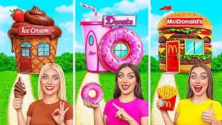 Yemek Yapma Mücadelesi McDonald’s vs Dondurma vs Donutlar Multi DO Challenge