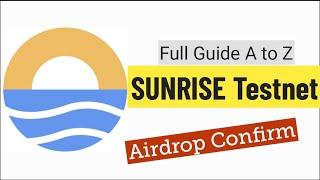 Sunrise Layer Testnet | Airdrop Confirmed | #airdrop #tapswap #testnet