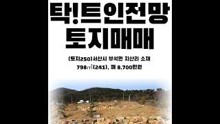 (토지250)서산시 부석면 지산리 토지매매, 798㎡(241) , 전원주택,주말농장, 농막건축추천, 매매 8,700만원(분할매각)