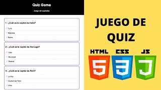 Juego Quiz Básico - HTML -CSS - JAVASCRIPT