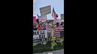 Thousands gather in downtown St. Augustine to protest President Donald Trump