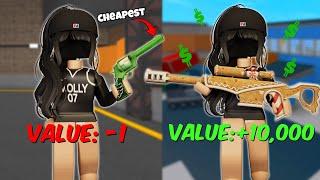 Testing The CHEAPEST Vs MOST EXPENSIVE Weapons... (Murder Mystery 2)