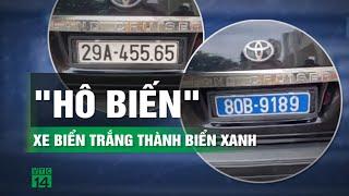 Phát hiện xe lắp biển lật hoá trang biển trắng thành biển 80B | VTC14