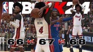 the Difference Between a 6'6 Build, a 6’7 Build & a 6’8 Build in NBA 2K24... (Build Wars)