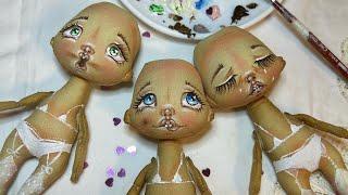 How to make a doll ️ Painting a doll’s face ️ DIY