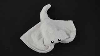 Towel animal - STINGRAY | Towel art folding