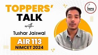 NIMCET 2024 AIR 113 Tushar Jaiswal | Nimcet Result