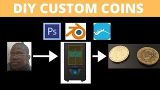 How to 3D Print your own Coin on a Resin 3D Printer(Highlights)