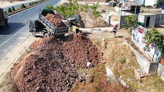 Perfect Show Technique.! Dump Truck & Bulldozer Start Project