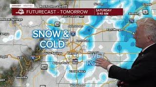 Denver weather updated snowfall forecast for Saturday