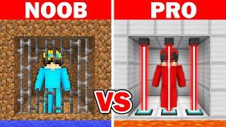 Minecraft NOOB vs PRO: SAFEST SECURITY PRISON BUILD CHALLENGE