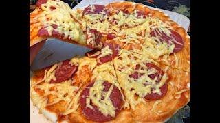 ДОМАШНЯЯ ПИЦЦА В ДУХОВКЕ.Видео рецепт.Вкусная пицца с колбасой.Pizza