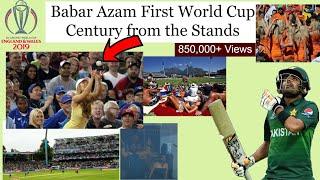 Babar Azam's heroic world cup century spectacularly captured from the crowd #worldcup #BabarAzam