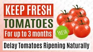 Best way to keep Tomatoes Fresh for a long time without freezing - Delay Tomato Ripening Naturally