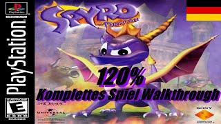 Spyro the Dragon Original PS1 4:3 120% Komplettes Spiel Walkthrough [Deutsch]