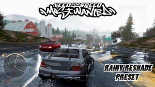NFS Most wanted 2024 REMASTERED || Ray Tracing Rainy Reshade Preset with Plak Ultimate Graphics Mod