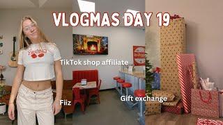 VLOGMAS DAY 19, gift exchange, TikTok shop behind the scenes