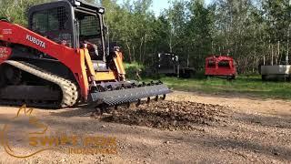 CID Ripper with Finishing Rake for skid steer demo by Swift Fox Industries