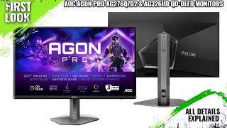 AOC AGON PRO AG276QZD2 QHD & AG326UD UHD QD-OLED Gaming Monitor Launched - Explained All Details