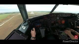 Unbelievable Boeing 737 CROSSWIND LANDING COCKPIT VIEW by flightcaptain RKV #flight #landing #pilot