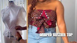 How to drape on the Dress Form | How to cut and sew a bustier using draping techniques.