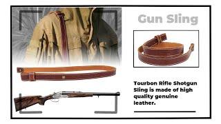 Tourbon Brown Genuine Leather Rifle Gun Sling Shotgun Air Gun Strap European Style