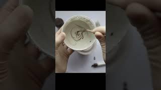 How to get the marble effect with your concrete mix ? #concrete #ciment #candle #diy #marbleeffect
