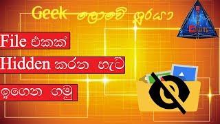 How To Hidden a File-සිංහෙලන්-Geek Champ