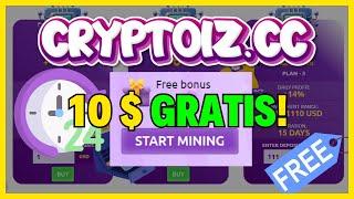 CRYPTOIZNUEVA PLATAFORMA DE MINERIA EN LA NUBE CON PLANES GRATUITOS - Retiro min $1