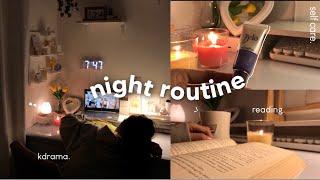 my cozy, peaceful, & productive night routine  reading, self care, k-drama