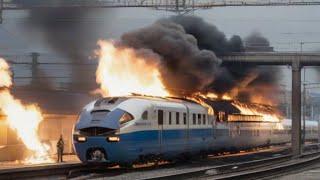 30 minutes ago! Russian Weapons Delivery Train Station Destroyed by Ukrainian Hamas Militants