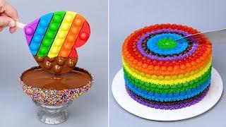 Amazing Rainbow Cake Decorating Recipes For NEW YEAR |  How To Make | Awesome Cake Tutorials