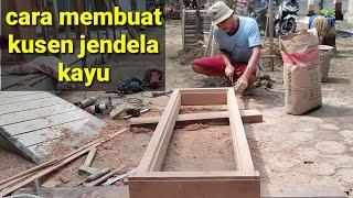 how to make easy and simple wooden window frames, bare frames without purus