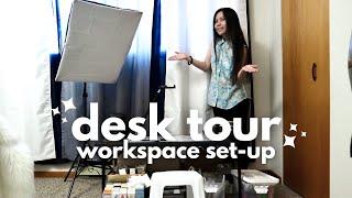 DESK TOUR!!! My Workspace Set-Up for Scrapbooking ️ Sharing everything I use & where I buy them!