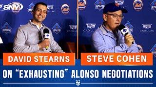 David Stearns and Steve Cohen discuss the Mets 'exhausting' negotiations with Pete Alonso | SNY