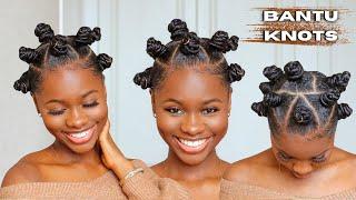 This is your sign to do BANTU KNOTS with braiding hair | Protective style for 4c natural hair