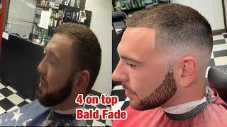 Bald Fade #4 on top|Skin Fade with 4 on top