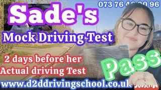 Sade's Mock Driving Test just 2 days before her actual driving test. #walton #wetherby #leeds