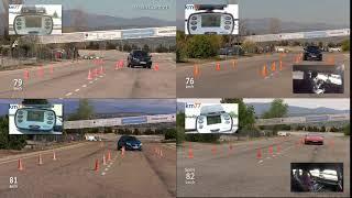 Moose Test Kodiaq 77 km/h vs Rav4 71 km/h vs Fiesta 81 km/h vs Porsche 911 75 km/h