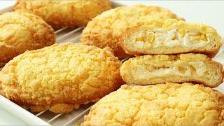 [No-Knead] Corn Cream Cheese Soboru Bread Recipe that is more delicious than Soboru Bread