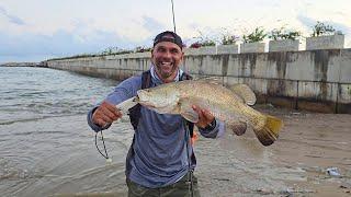 NEW LURE SAVED THE DAY - BEACH BARRAMUNDI - SURF FISHING IN SRI LANKA